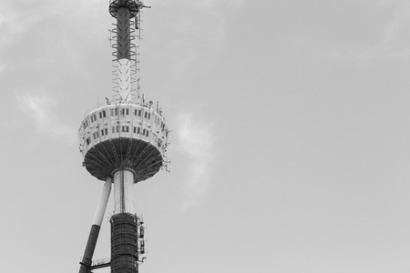 TBILISI, GEORGIA - MAY 07, 2016:Fragment of the Tbilisi TV tower on Mount Mtatsmindaのeditorial素材