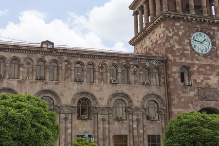 YEREVAN, ARMENIA - MAY 2, 2016: The Government House. Holds the main offices of the Government of...