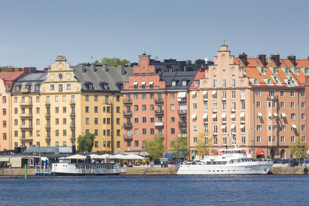 Scenic summer panorama in Stockholm, Swedenのeditorial素材