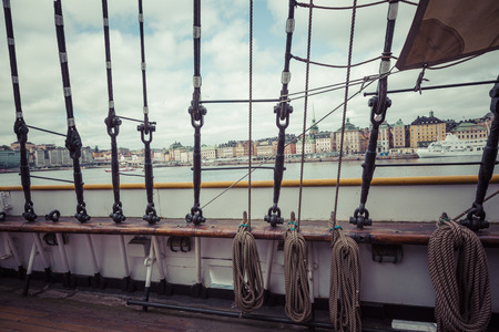 STOCKHOLM - SWEDEN - 21 MAY, 2016.Scenic panorama of the Old Town (Gamla Stan) pier architecture in Stockholm, Swedenのeditorial素材