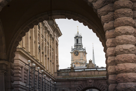 STOCKHOLM SWEDEN 21 May 2016: Church of St. Nicholas is the oldest church in Gamla Stan, the old town in central Stockholm, Swedenのeditorial素材
