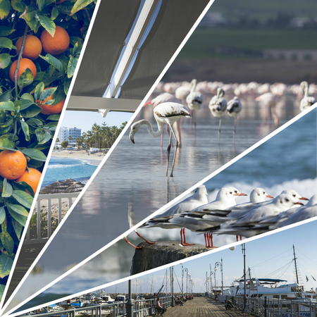 Collage of Cyprus images - travel background (my photos)の写真素材