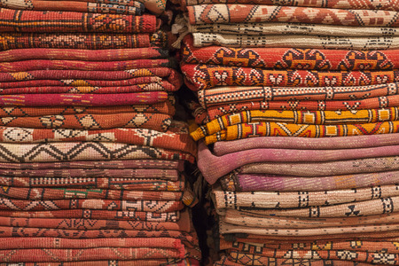 carpets in Morocco, oriental Moroccan ornametsの写真素材