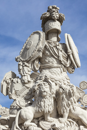 VIENNA, AUSTRIA, E.U. - JUNE05, 2016: Schonbrunn Palace. Sculpture in the Gloriette stairsのeditorial素材