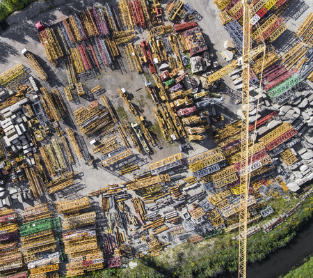 Industrial storage place, view from above.の写真素材