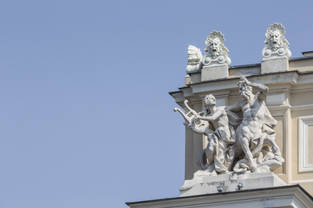 ODESSA, UKRAINE - AUGUST 02, 2016:The Odessa National Academic Theater of Opera and Ballet in Ukraine. Facade with fountain on the front on August 02 in Odessa.のeditorial素材