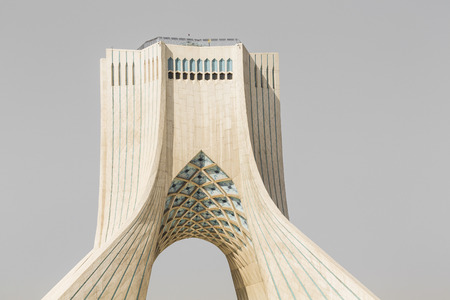 TEHRAN, IRAN - OCTOBER 04, 2016: View of the Azadi Tower in Tehran on October 4, 2016. The tower is one of the symbols of the cityのeditorial素材