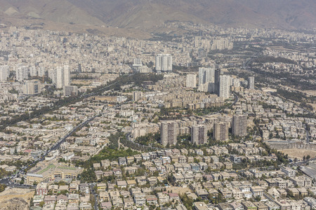 TEHERAN, IRAN - OCTOBER 05, 2016: View from The Milad Tower in Tehran, Iran.のeditorial素材