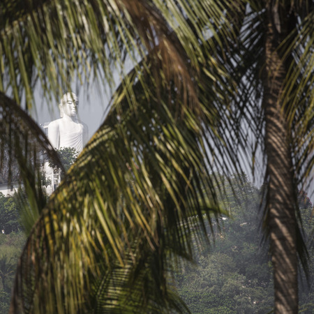 Bahirawakanda Sri Maha Bodhi temple in Kandy, Sri Lanka. The temple is at a very hilly place in Kandy and it is a center for carrying out Buddhist relationsの写真素材
