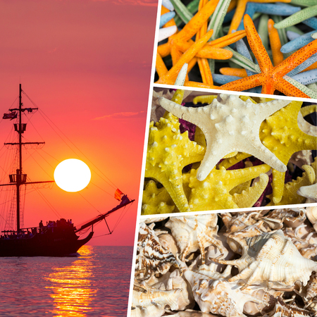 Collage of Caribbean sensations. の写真素材