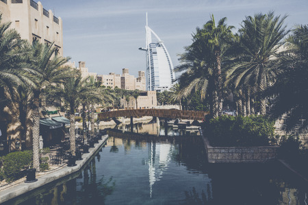 DUBAI, UAE - JANUARY 18, 2017 :View of the Souk Madinat Jumeirah, Dubai, UAEのeditorial素材