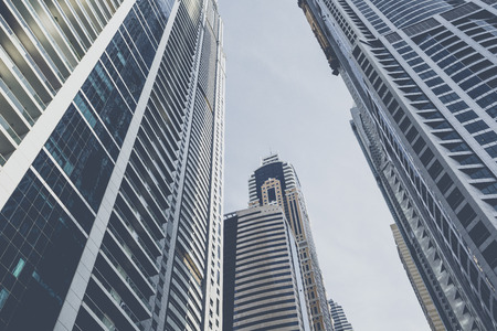 DUBAI, UAE - JANUARY 18, 2017 : Dubai skyline at summer time.のeditorial素材