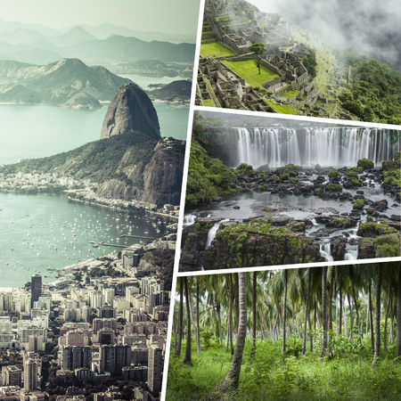 Collage of Most Beautiful and Breathtaking Places in South America - my photosの写真素材