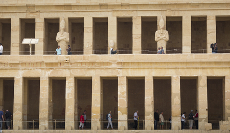 Ancient ruins of Queen Hatshepsut Temple, Luxor, Egyptのeditorial素材