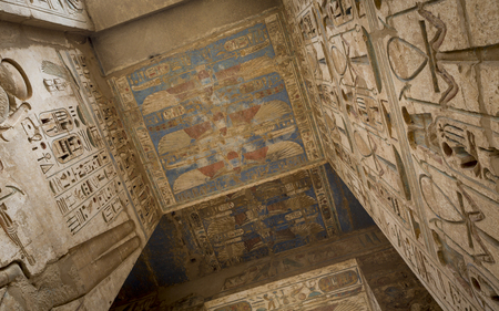 Temple of Medinet Habu, dedicated to Rameses III. - UNESCO World Heritage Site, Luxor, Egyptの写真素材