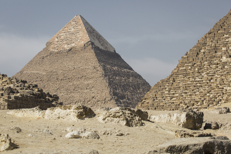 Great Egyptian pyramids in Giza, Cairo