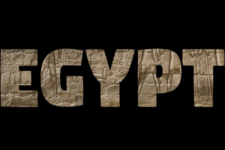 Word EGYPT over symbolic places.の写真素材