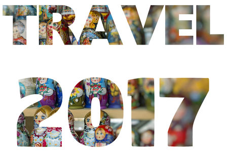 Word Travel 2017 over touristic places.
