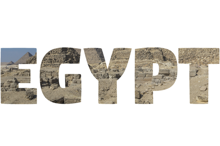 Word EGYPT over symbolic places.の写真素材