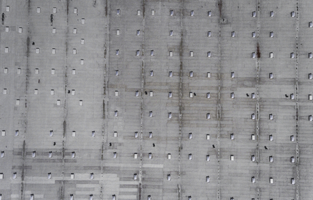 Disribution warehouse roof from aboveの写真素材
