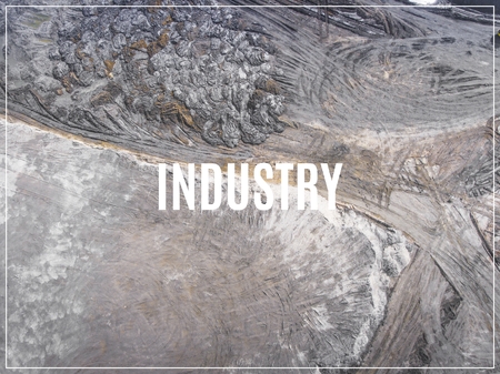 Word Industry.Sand mine. View from above.