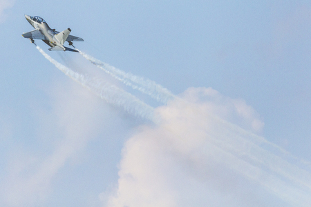 RADOM, POLAND - AUGUST 26, 2017 :Aermacchi M-346 Master during Air Show Radom 2017.のeditorial素材