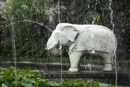 Saheliyon-ki-Bari (Courtyard of the Maidens) is a major garden in Udaipur, Indiaの写真素材