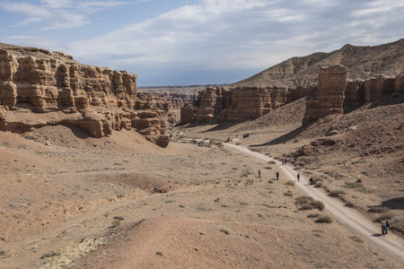 Charyn Canyon and the Valley of Castles, National park, Kazakhstan.