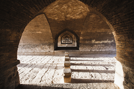 Si-o-Seh Pol, also called the Bridge of 33 Arches, Isfahan, Iranのeditorial素材