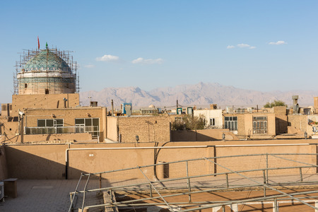 View over the Old City of Yazd, Iranのeditorial素材