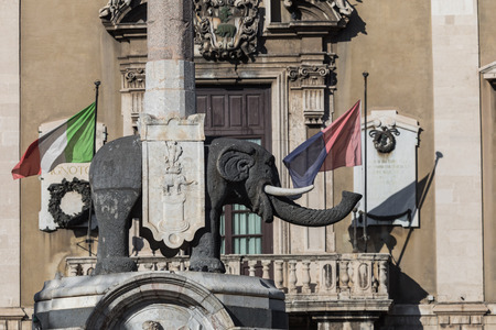 Symbol of Catania is Fountain of the Elephant.のeditorial素材