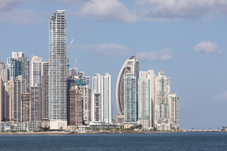 Panoramic view of Panama City Skyline - Panama City, Panamaのeditorial素材