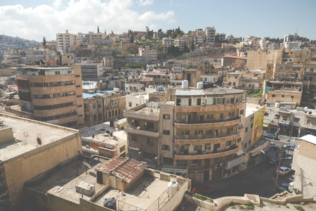AMMAN, JORDAN - MARCH 11, 2018: City of Amman, the capital of Jordan.のeditorial素材