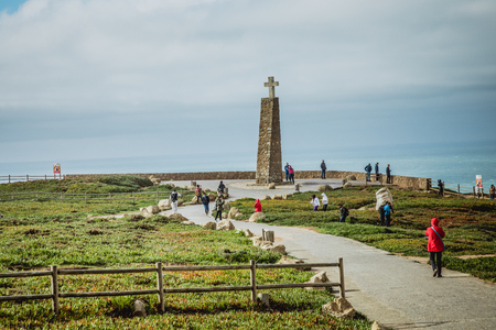 Cabo da Roca, the western point of Europe - Portugalのeditorial素材