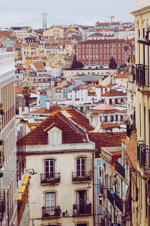 Traditional architecture in Lisbon, Portugal.のeditorial素材