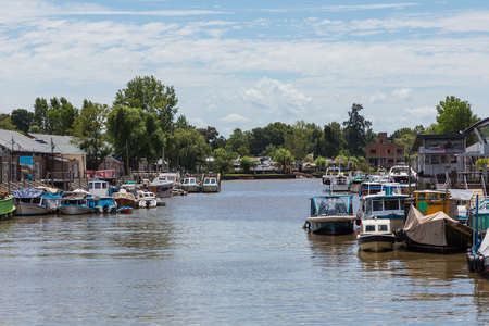 TIGRE, ARGENTINA -  JANUARY 30, 2018: View of the Puerto de Frutos Market in Tigre, Argentina.のeditorial素材