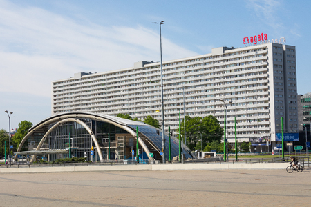 KATOWICE, POLAND - MAY 05, 2018: Panoramic view in modern district of Katowice, Silesia, South of Poland.のeditorial素材