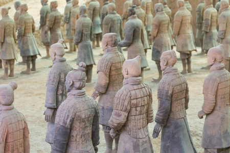 XIAN, CHINA - MAY 24, 2018: The Terracotta Army warriors at the tomb of Chinaâs First Emperor in Xian. Unesco World Heritage site.のeditorial素材