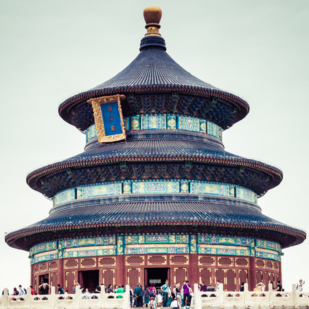 BEIJING, CHINA - 17 MAY 2018: Temple of Heaven landmark of Beijing city, China.のeditorial素材