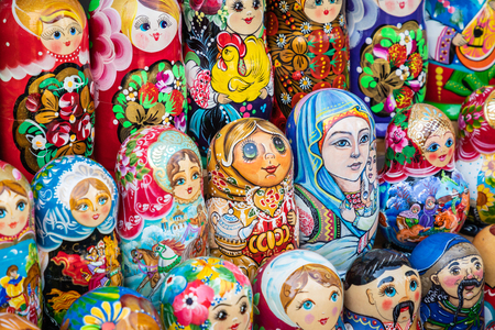 Nested dolls in the souvenir from Ukraine.の写真素材