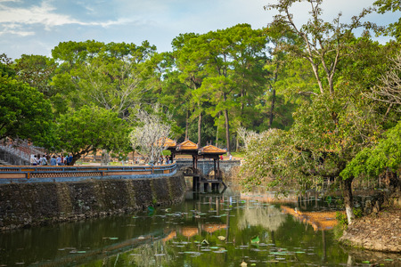Imperial Royal Palace of Nguyen dynasty in Hue, Vietnam. Hue is one of the most popular destinations in Vietnam.のeditorial素材