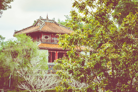 Imperial Minh Mang Tomb in Hue, Vietnam.のeditorial素材