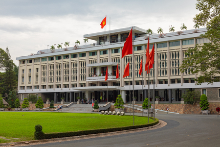 HO CHI MINH , VIETNAM- NOVEMBER 23, 2018 : Reunification Palace, landmark in Ho Chi Minh City, Vietnam.のeditorial素材