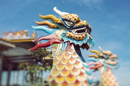 Traditional Dragon Boat. Selective Focus.のeditorial素材