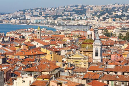 NICE, FRANCE - JUNE 04, 2019: View of Old Town in Nice. Cote d'Azur France. France.のeditorial素材