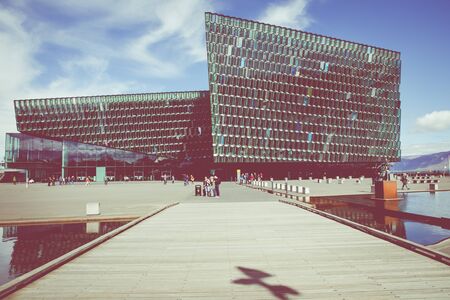 REYKJAVIK, ICELAND - JUNE 09, 2019: Harpa, concert hall and conference center in Reykjavik.