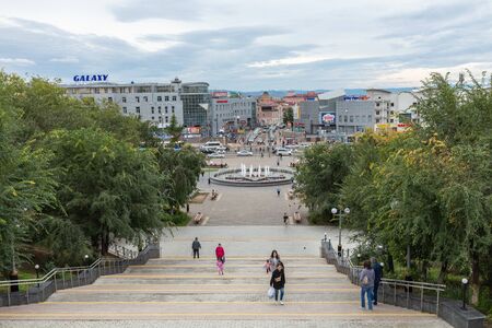 ULAN UDE, RUSSIA - SEPTEMBER 06, 2019: Ulan-Ude city, Republic of Buryatia, Russia.のeditorial素材