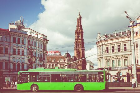 KAZAN, RUSSIA - SEPTEMBER 08, 2019: Kazan city scape, Tatarstan Republic, Russia.のeditorial素材