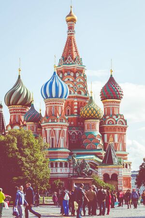 MOSCOW, RUSSIA - SEPTEMBER 16, 2019: St. Basil's Cathedral on Red Square in Moscow. Russia.のeditorial素材