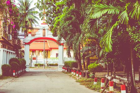 Buddist temple Vat Haysoke in Vientiane. Laos. Asia.の写真素材